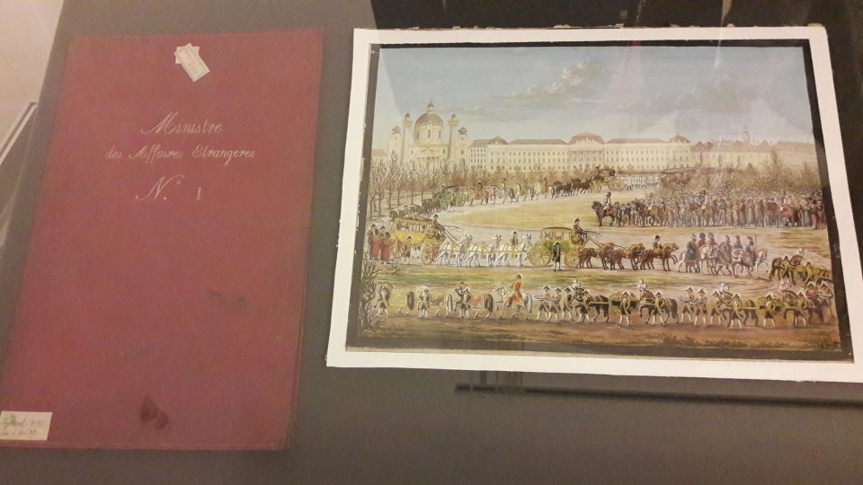 Diplomatické desky, které kníže Metternich používal v Paříži