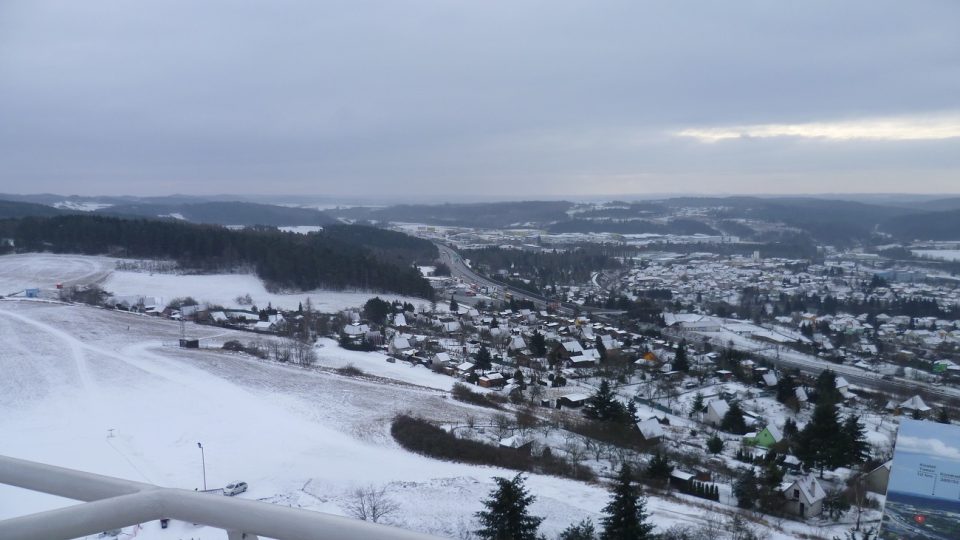 Pohled na dálnici D1 ve směru na Brno