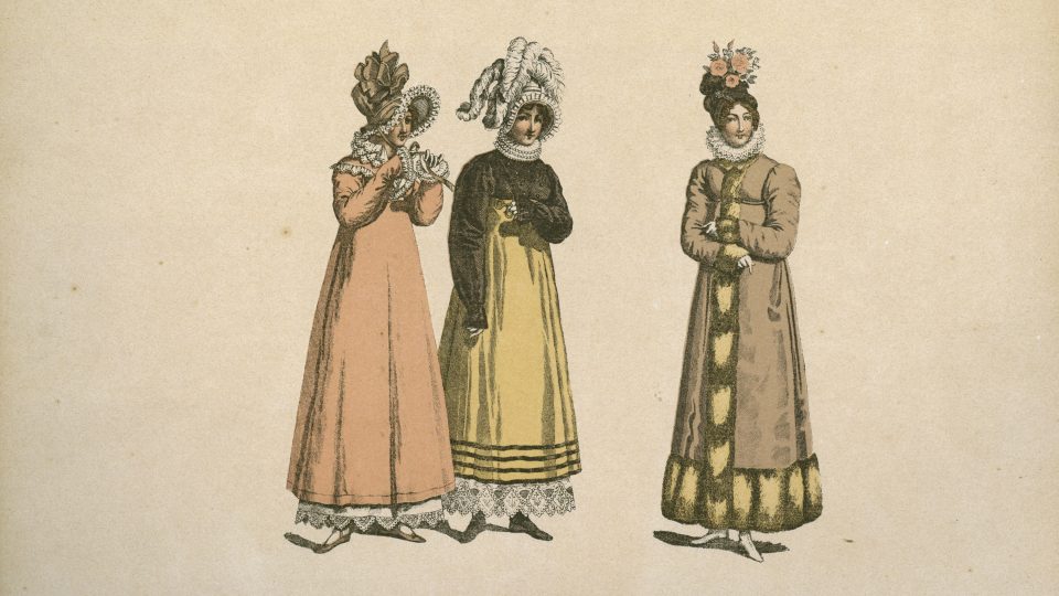 Módní list z roku 1814 | foto: Národopisné muzeum Plzeňska / Západočeské muzeum v Plzni Módní list z roku 1814