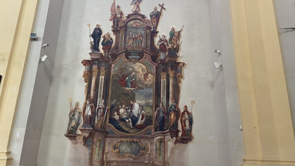 Oltář namaloval v roce 1729  Eliáš Dollhopf