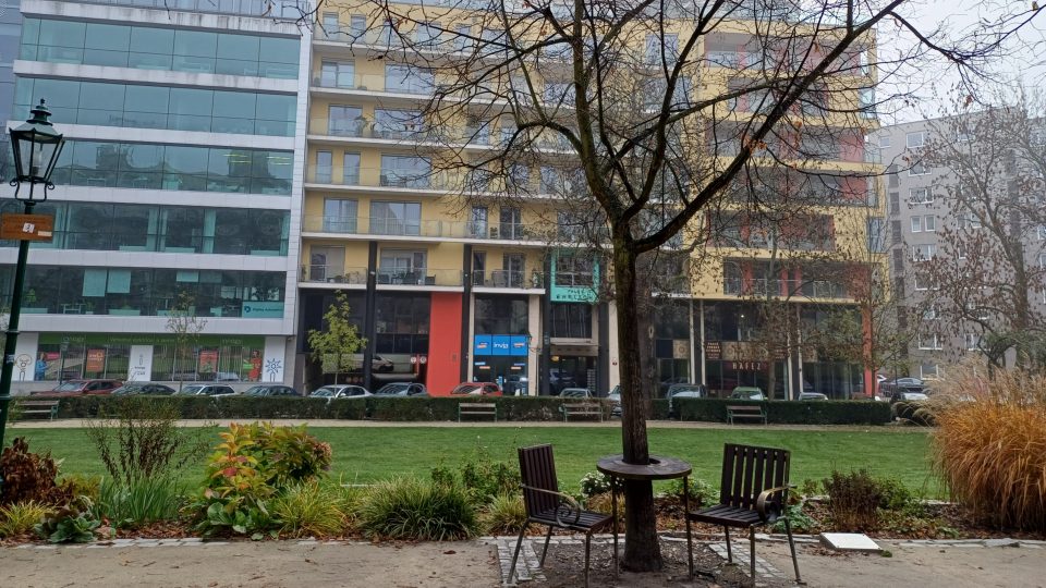 Lavička Václava Havla v Plzni