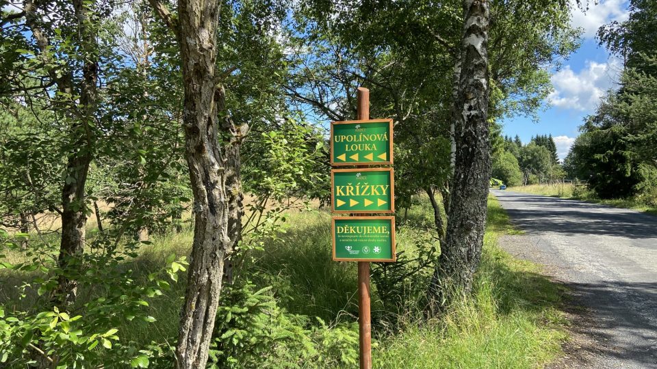 Upolínová louka je dobře značená