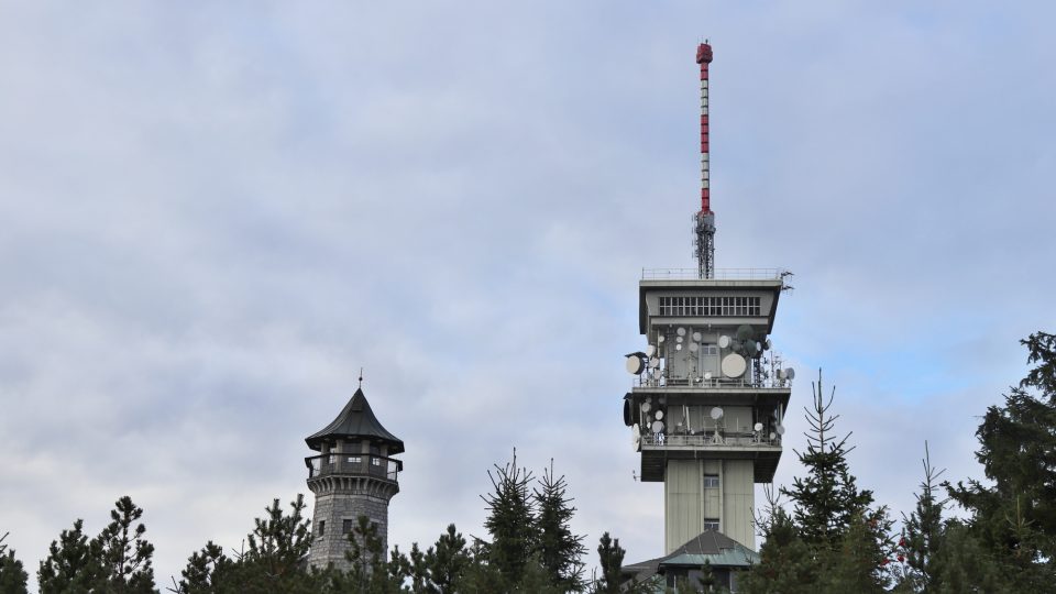Rozhledna Klínovec a telekomunikační věž