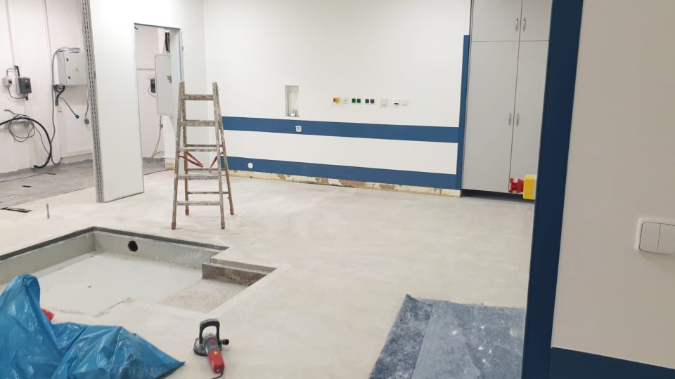 Rekonstrukce onkologického oddělení v Krajské nemocnici v Chebu | foto: Andrea Strohmaierová, Český rozhlas Rekonstrukce onkologického oddělení v Krajské nemocnici v Chebu