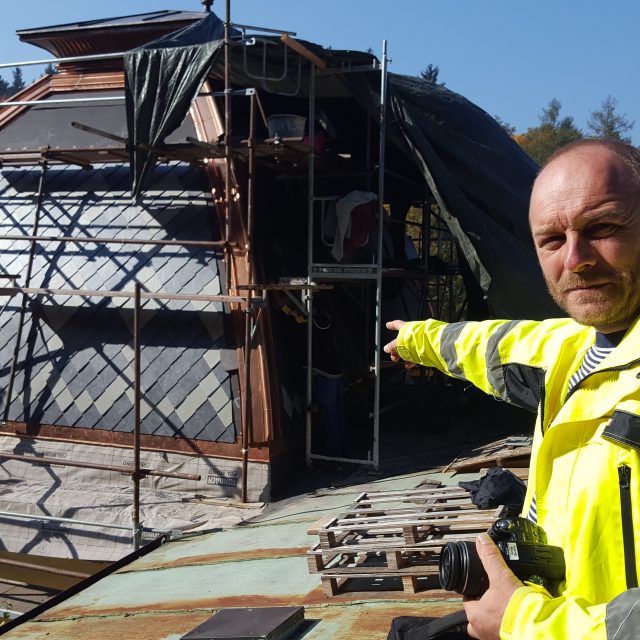 Středeční hlavní host Miroslav Perout,  ředitel OPS,  která zachraňuje lázně Kyselka | foto: Zdeněk Trnka,  Český rozhlas